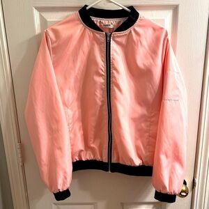 Women’s Pink Bomber Jacket Size Large